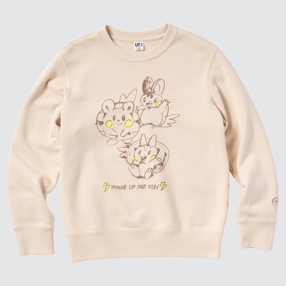 NWOT Uniqlo James Jarvis x Pokemon Long-Sleeve Sweatshirt Kids Size 11-12 - Picture 1 of 9